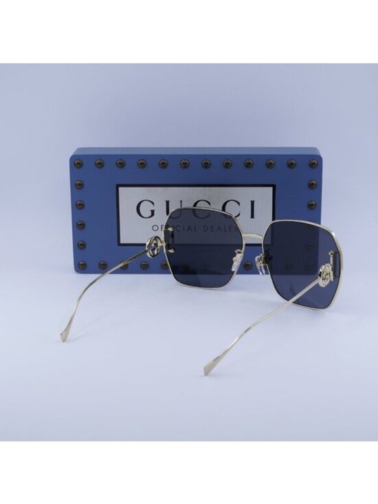 Gucci GG1207SA 002 Square Sunglasses - Gold/Grey main image 7